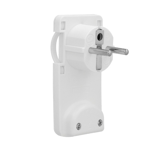 [19090335] Clavija Enchufe Ultraplano 7 mm. con Asas De Extraccion 16 A - 250 V. Tras Muebles, 3 Cables, Toma Schuko