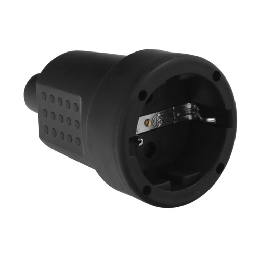 [19090344] Base Aerea Toma Tierra Goma 4/4,8 mm. Negro (Industrial)