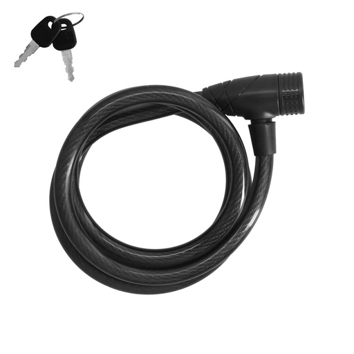 [3110794] Cable Bicicleta Espiral Con Llave Ø 12 mm. x 150 cm.