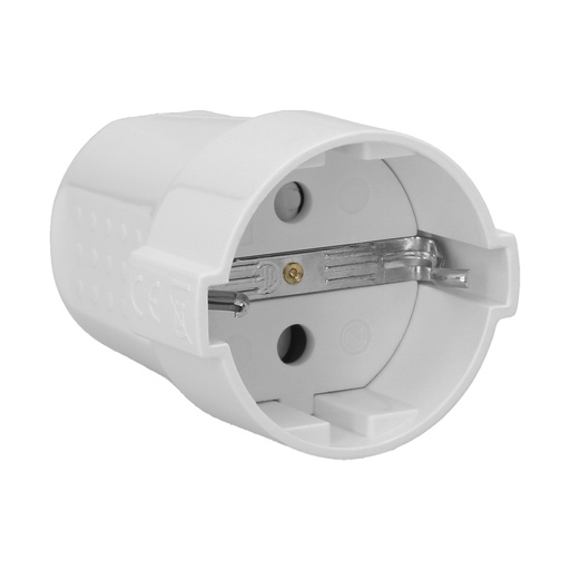 [19090347] Base Schuko 2 Polos Con Toma Tierra. 16 Amperios Color Blanco