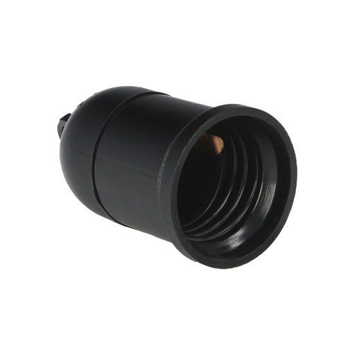 [19090404] Portalamparas 4 Amperios Rosca E-27 Obra Negro.