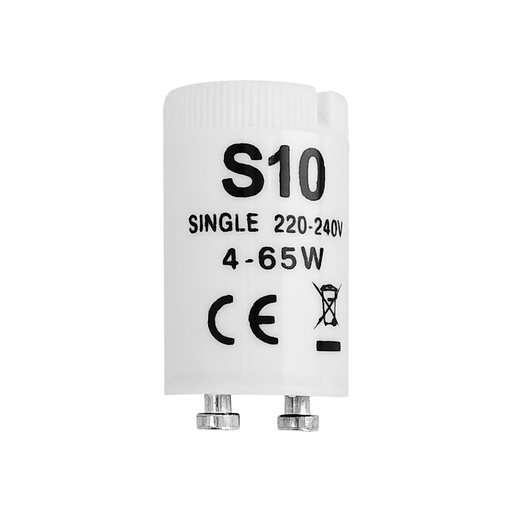 [19090452] Cebador 4 - 65 Watt. Cebador Fluorescente, Arrancador Tubo Fluorescente, Cebador Encendido Rápido.