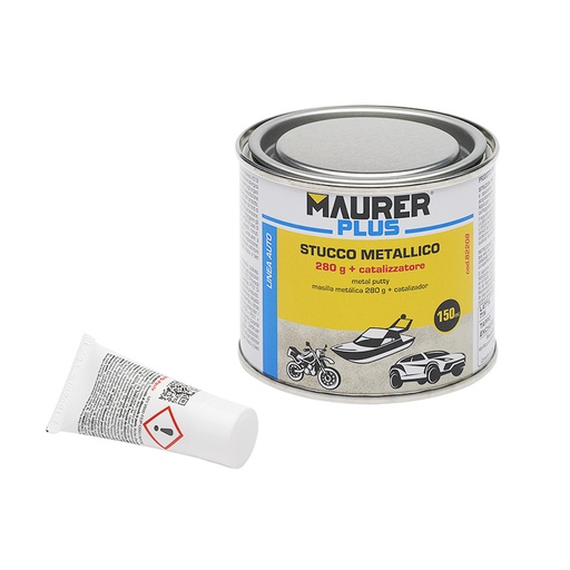 [14076060] Masilla Reparadora Metales 325 Ml. Con Endurecedor. Masilla Metal, Masilla Reparacion Coches, Masilla Metalica.