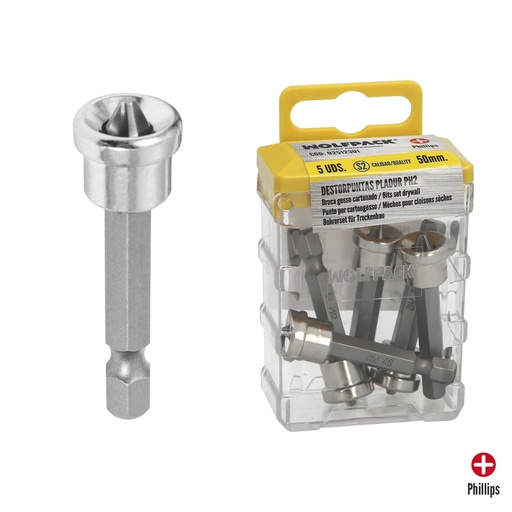 [2512301] Destorpuntas Pladur PH2 50 mm. (5 piezas)