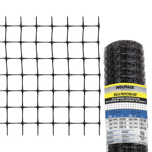 [8020400] Malla Protectora BOP 25 x 25 mm. 40gms/m2. 1 m.  x 200 m.