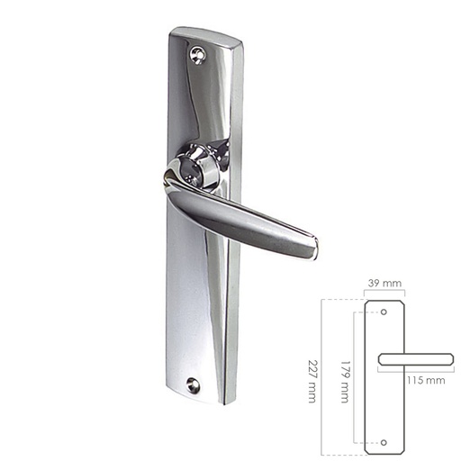 [3030017] Juego Manivelas Para Puertas "Ayr" Ref 540  Cromo