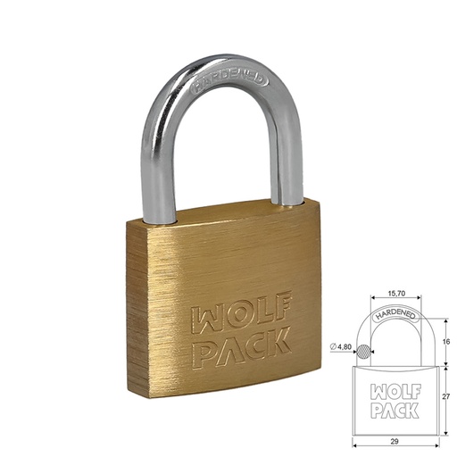 [3100940] Candado Laton Arco Normal  30 mm.