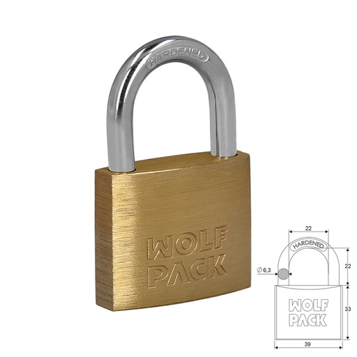 [3100945] Candado Laton Arco Normal  40 mm.