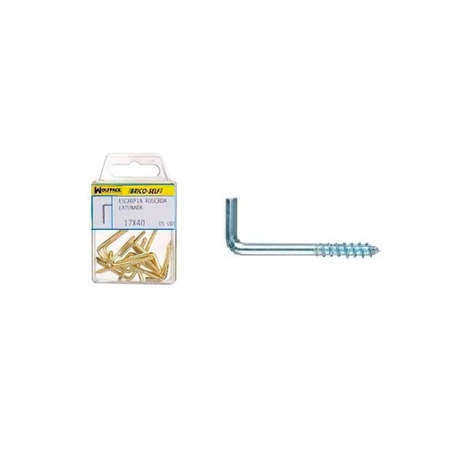 [6200545] Alcayatas Rosca Zincada 18x50  mm. Brico Self 14unidades