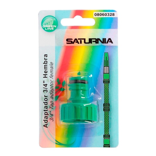 [8060328] Adaptador Manguera Plastico 3/4 hembra  Blister