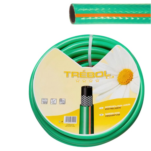[8070664] Manguera Verde Trebol Trenzado 25 mm. - 1" Rollo 50 metros