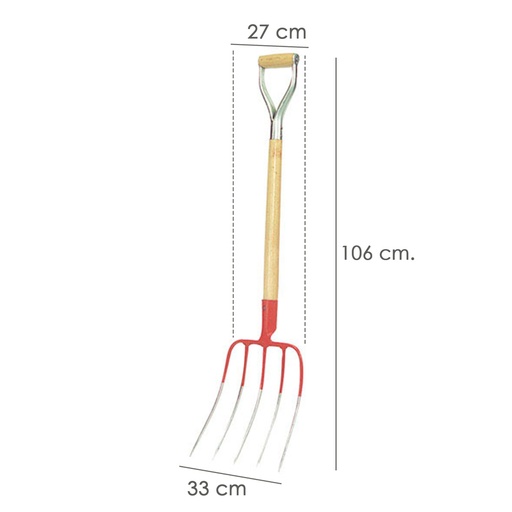 [8180390] Horca Con Mango Anilla  560 / 5 Puas