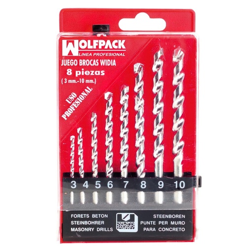 [9060797] Estuche Brocas Widia Profesional Wolfpack  8 Piezas