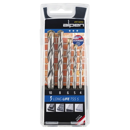 [9084025] Estuche Brocas Alpen Widia Long Life 5 Piezas