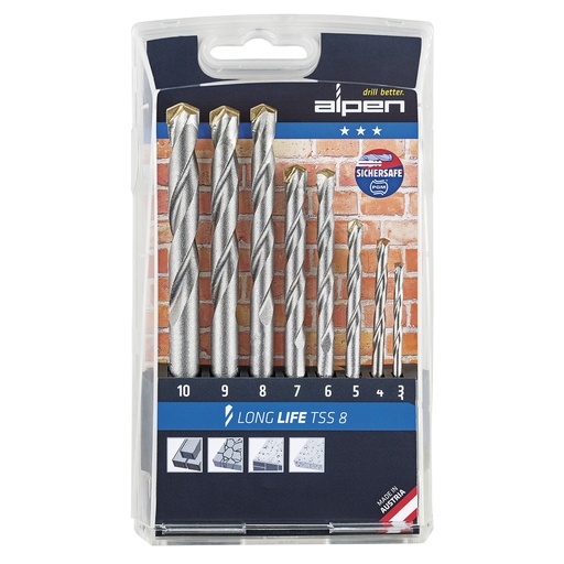 [9084030] Estuche Brocas Alpen Widia Long Life 8 Piezas