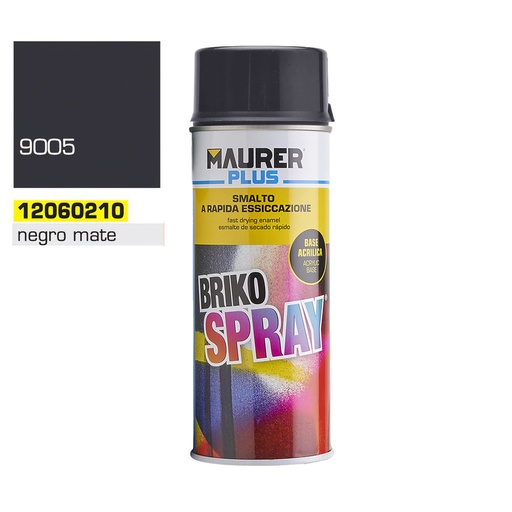 [12060210] Spray Pintura Negro Mate Profundo 400 ml.
