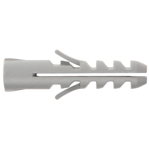 [13050004] Taco Nylon Tradicional Gris   7 mm.  (Caja de 100 piezas)