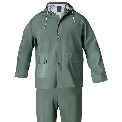 [15010008] Traje de Agua Impermeable Verde Pvc         Talla 8-XL