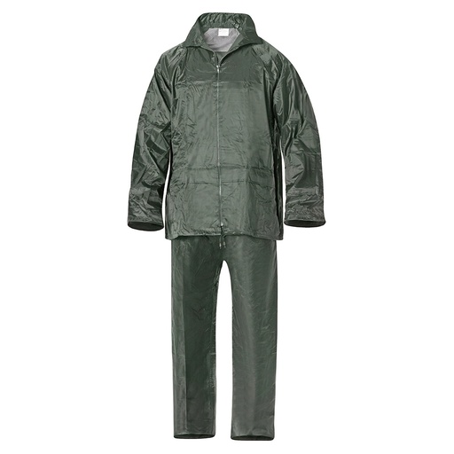 [15010028] Traje de Agua Impermeable Verde Nylon       Talla 9-XXL