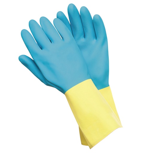 [15031028] Guantes Neopreno / Latex Bicolor Talla L (Par)