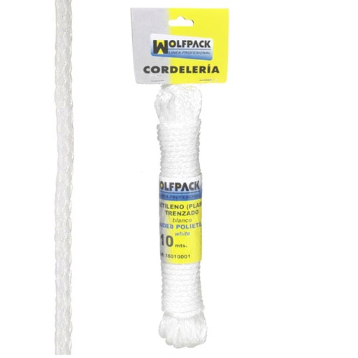 [16010001] Cuerda Trenzada Plástico Blanca (Madeja 10 m.)