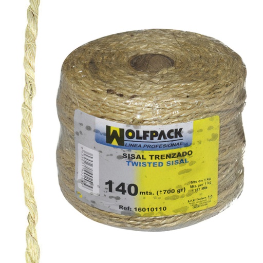 [16010110] Cuerda Sisal Nº3 4-2 Cabos (Bobina 700 gr./140 m.)