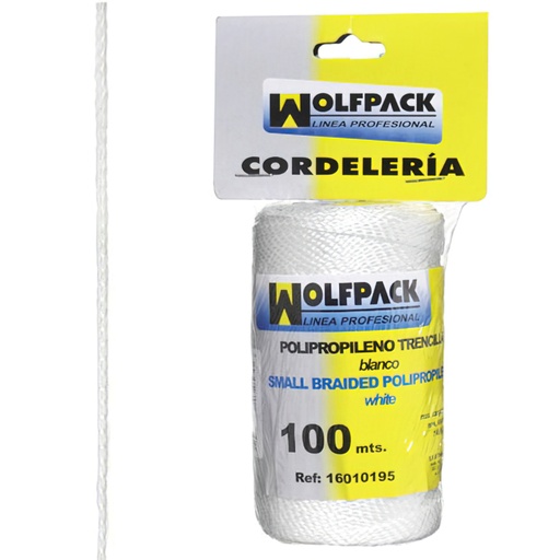 [16010195] Cuerda Trencilla Polipropileno Blanco (Bobina 100 Metros)