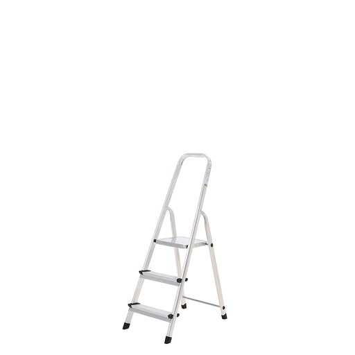 [23010001] Oryx Escalera Aluminio 3 Peldaños Plegable, Uso doméstico, Antideslizante, Ligera y Resistente