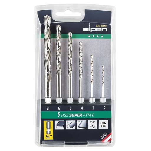 [9083900] Estuche Brocas Alpen Hexagonal Hss    6 Piezas