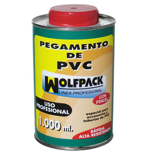 [14020175] Pegamento Pvc  Wolfpack  Con Pincel 1000 ml.