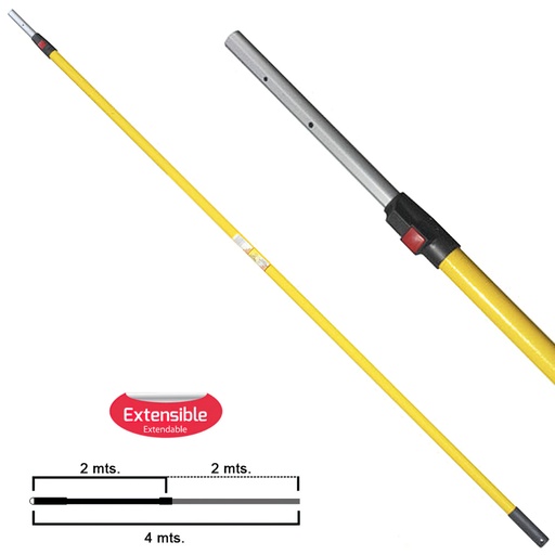 [8060090] Mango Samurai Extensible Aluminio 2,0+2,0 Metros