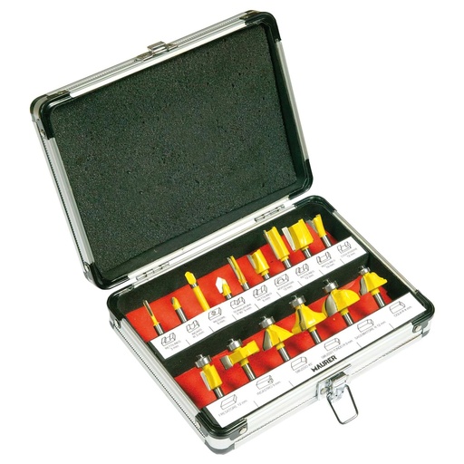 [9062050] Juego Fresas Maurer 15 Piezas Con Maletin