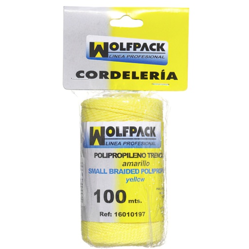 [16010197] Cuerda Trencilla Polipropileno Amarillo (Bobina 100 Metros)