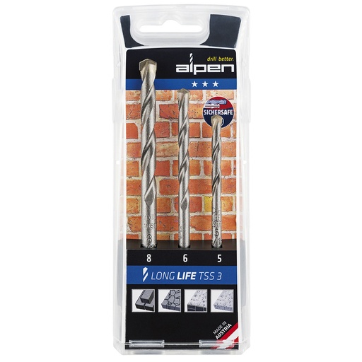 [9084024] Estuche Brocas Alpen Widia Long Life  3 Piezas