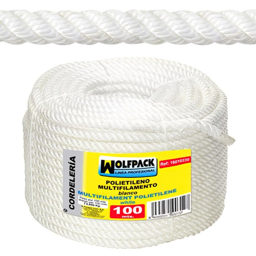 [16010205] Cuerda Polipropileno Multifilamento (Rollo 100 m.)    6 mm.
