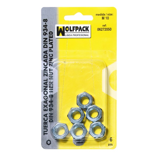 [6272020] Tuerca Hexagonal Zincada Din934 M05 (30 Piezas)