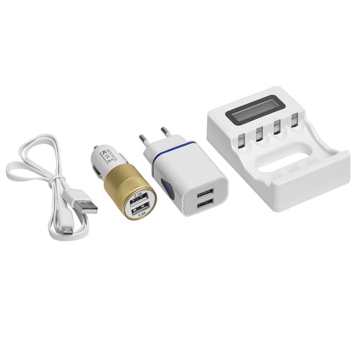 [19040300] Cargador Pilas Para Casa / Coche LR6 Y LR3 (AA y AAA)