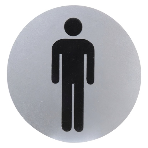 [15050930] Cartel Aluminio Baño Hombre Ø12 cm.