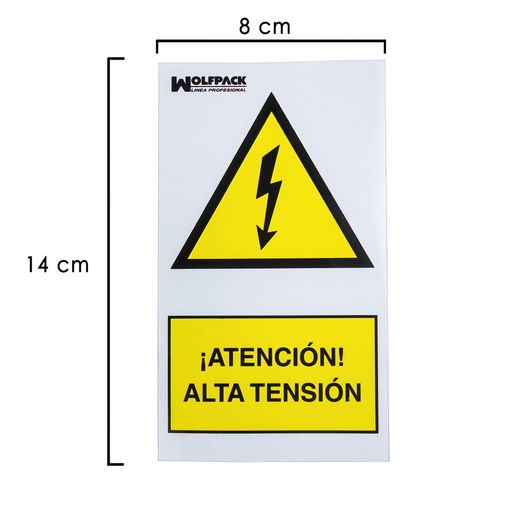 [15051270] Cartel Adhesivo Alta Tension 140x80 cm.