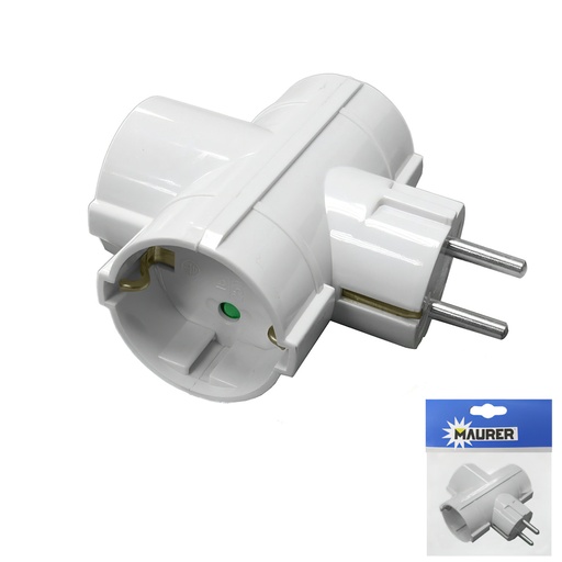 [19110045] Adaptador / Ladron Triple Schuko 16 A. 250 V.