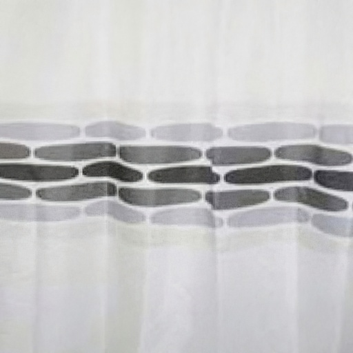 [4042420] Cortina Ducha Tela Piedras Gris 180x200 cm.