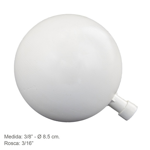 [4020221] Boya Plastico 3/8" x  8,5 Ø cm. Rosca 3/16"