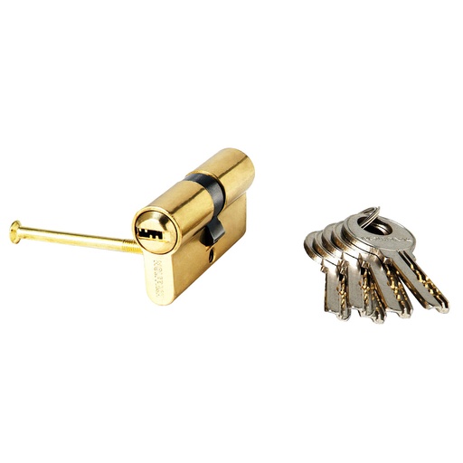 [3102050] Cilindro Wolfpack Seguridad 30x30/15,0 Latonado 5 Llaves