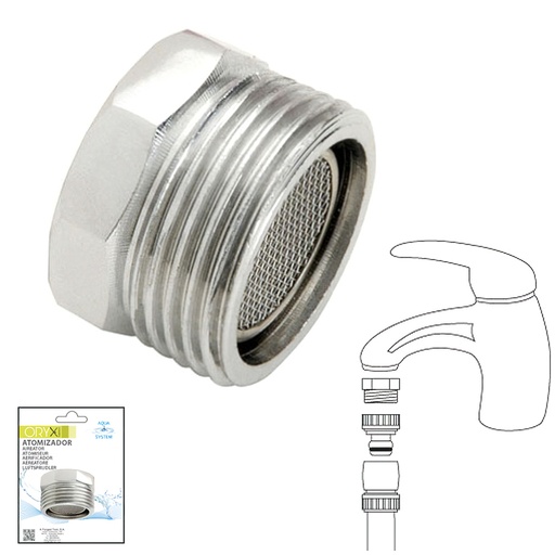 [4070080] Atomizador  Adaptador Saturnia Hembra M22 x 3/4"