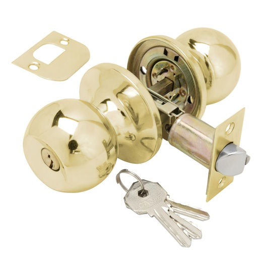 [3030545] Pomo Puerta Wolfpack Con Llave Latonado