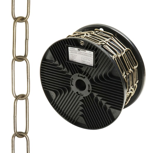 [1040010] Cadena Decorativa Lisa Cuero 3,4x43 mm. Rollo 20 metros