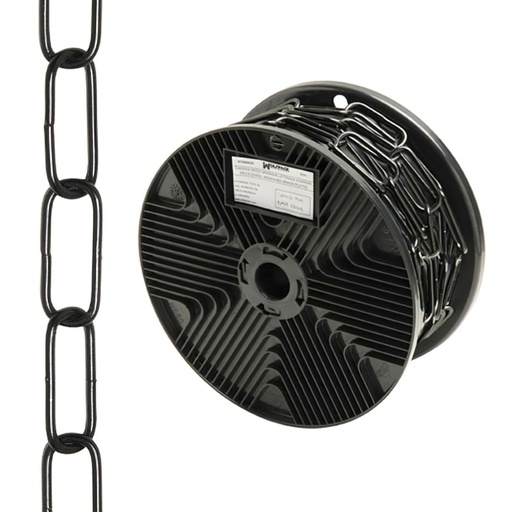 [1040015] Cadena Decorativa Lisa Negra 3,4x43 mm. Rollo 20 metros