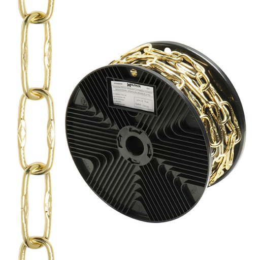 [1040020] Cadena Decorativa Grabada Latonada 4,0x46 mm. Rollo 20 metros