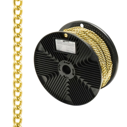 [1040045] Cadena Decorativa Barbada Dorada 2,0 mm. / Rollo 20 Metros