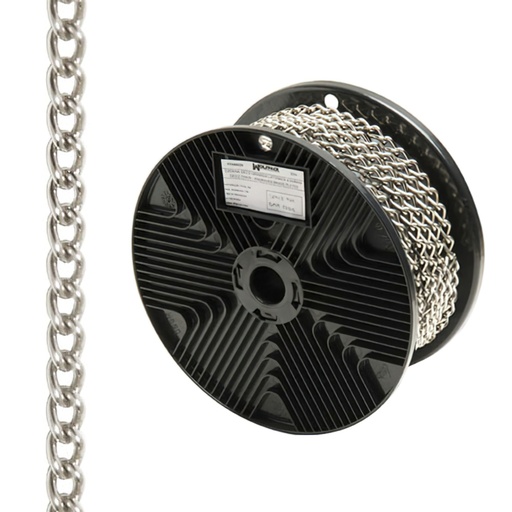 [1040055] Cadena Decorativa Barbada Niquelada 2,0 mm. Rollo 20 metros